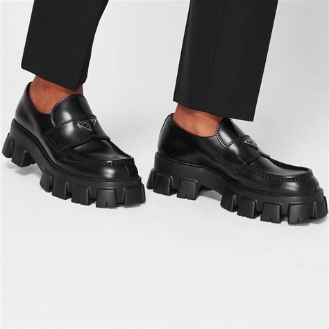 prada loafer for men|Prada monolith loafers men.